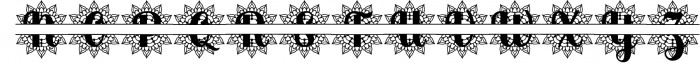 Kynthia Script-Extra Mandala Monogram 1 Font LOWERCASE