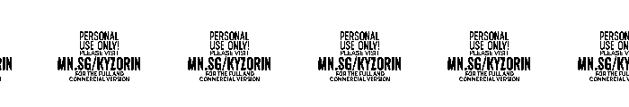 Kyzorin Regular Font OTHER CHARS