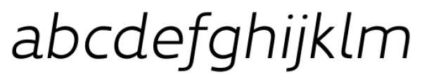Kyrial Display Pro Light Italic Font LOWERCASE