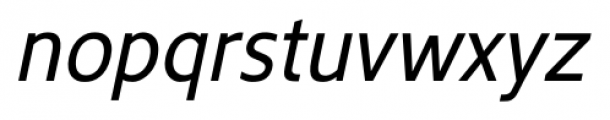 Kyrial Sans Pro Cond Regular Italic Font LOWERCASE