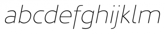 Kyrial Sans Pro Ultra Light Italic Font LOWERCASE