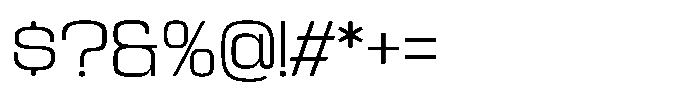 Kycron Extra Light Font OTHER CHARS
