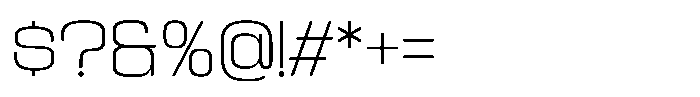 Kycron Thin Font OTHER CHARS