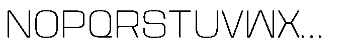 Kycron Thin Font UPPERCASE