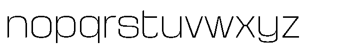 Kycron Thin Font LOWERCASE