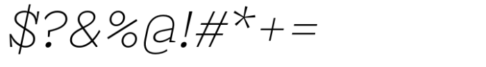 Kyle Extra Light Italic Font OTHER CHARS