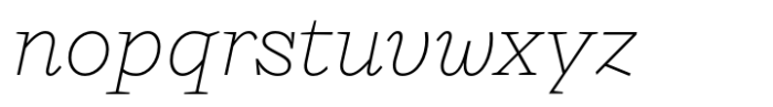 Kyle Extra Light Italic Font LOWERCASE