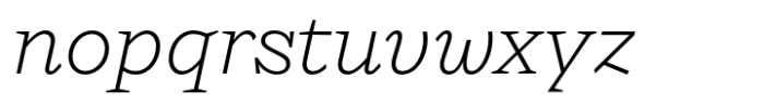 Kyle Light Italic Font LOWERCASE