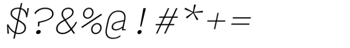 Kyle Mono Extra Light Italic Font OTHER CHARS
