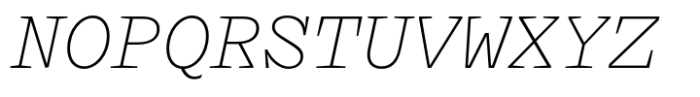 Kyle Mono Extra Light Italic Font UPPERCASE