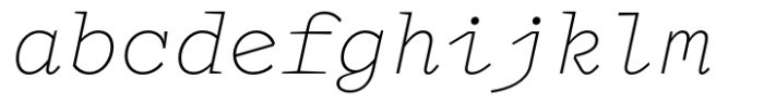 Kyle Mono Extra Light Italic FONT