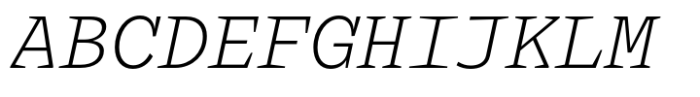 Kyle Mono Light Italic Font UPPERCASE