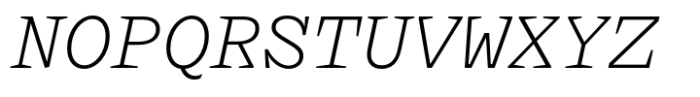 Kyle Mono Light Italic Font UPPERCASE
