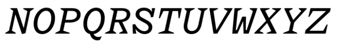 Kyle Mono Medium Italic Font UPPERCASE