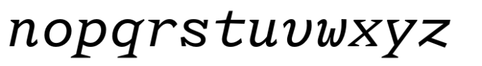 Kyle Mono Medium Italic Font LOWERCASE