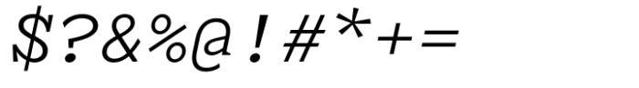 Kyle Mono Regular Italic Font OTHER CHARS