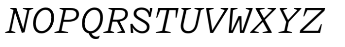 Kyle Mono Regular Italic Font UPPERCASE
