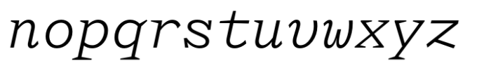 Kyle Mono Regular Italic Font LOWERCASE