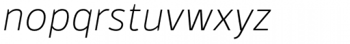 Kylo Sans Thin Italic Font LOWERCASE