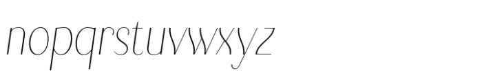 Kymer Awon Extra Light Italic Font LOWERCASE