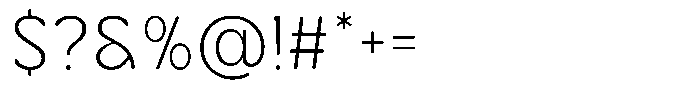 Kynelo Extra Light Font OTHER CHARS