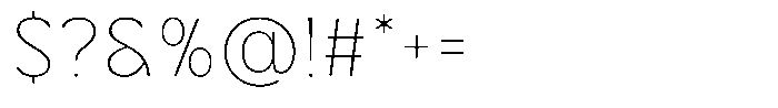 Kynelo Thin Font OTHER CHARS