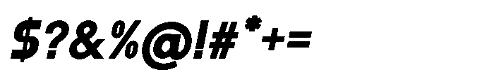 Kynetik Italic Font OTHER CHARS