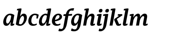 Kyotce Demi Bold Italic Font LOWERCASE