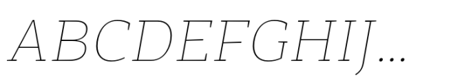 Kyotce Thin Italic Font UPPERCASE