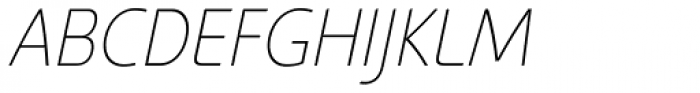Kyrial Sans Pro Condensed UltraLight Italic Font UPPERCASE