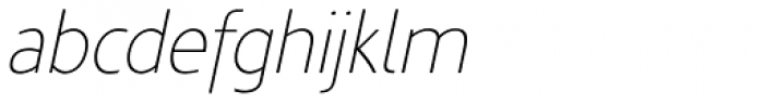 Kyrial Sans Pro Condensed UltraLight Italic Font LOWERCASE