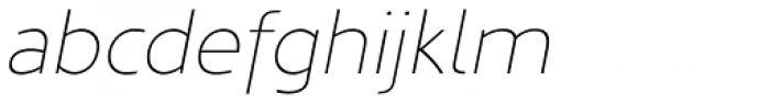 Kyrial Sans Pro UltraLight Italic Font LOWERCASE