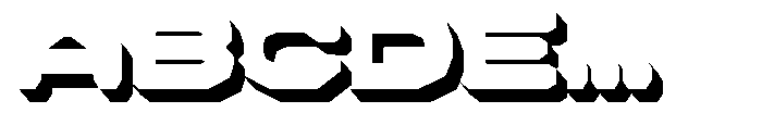 Kyzorin Bold Extrude Font UPPERCASE