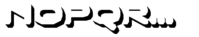 Kyzorin Bold Extrude Font UPPERCASE