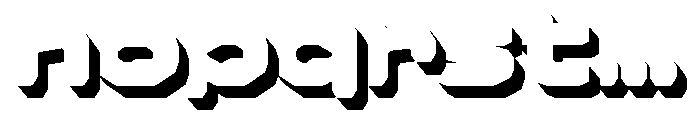 Kyzorin Bold Extrude Font LOWERCASE