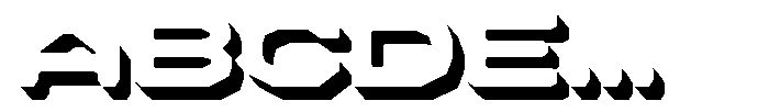 Kyzorin Extrude Font UPPERCASE