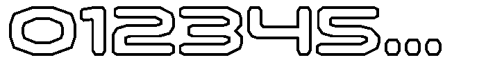 Kyzorin Outline Font OTHER CHARS