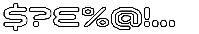 Kyzorin Outline Font OTHER CHARS
