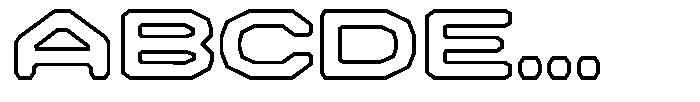 Kyzorin Outline Font UPPERCASE