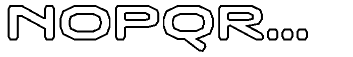 Kyzorin Outline Font UPPERCASE