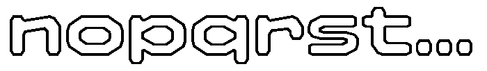 Kyzorin Outline Font LOWERCASE