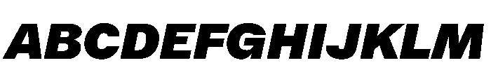 KynetonArtGrotesqueBeta141 BlackItalic Instance Font UPPERCASE