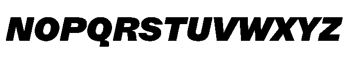 KynetonArtGrotesqueBeta141 BlackItalic Instance Font UPPERCASE