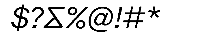 KynetonArtGrotesqueBeta141 LightItalic Instance Font OTHER CHARS