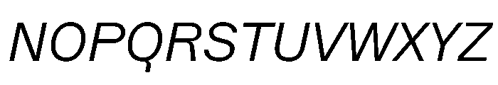 KynetonArtGrotesqueBeta141 LightItalic Instance Font UPPERCASE