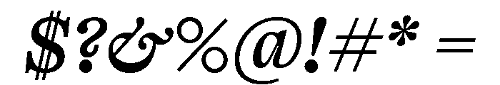 Kyoto Bold Font OTHER CHARS