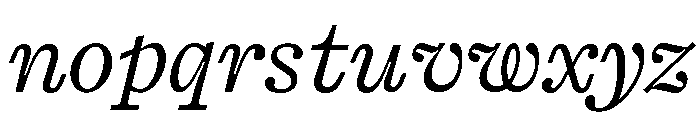 Kyoto Italic Font LOWERCASE