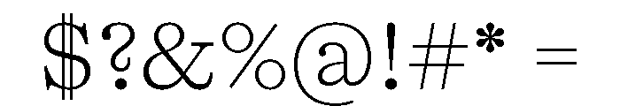 Kyoto Thin 2 Font OTHER CHARS