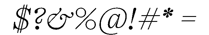 Kyoto Thin Font OTHER CHARS