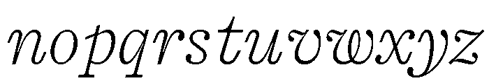 Kyoto Thin Font LOWERCASE